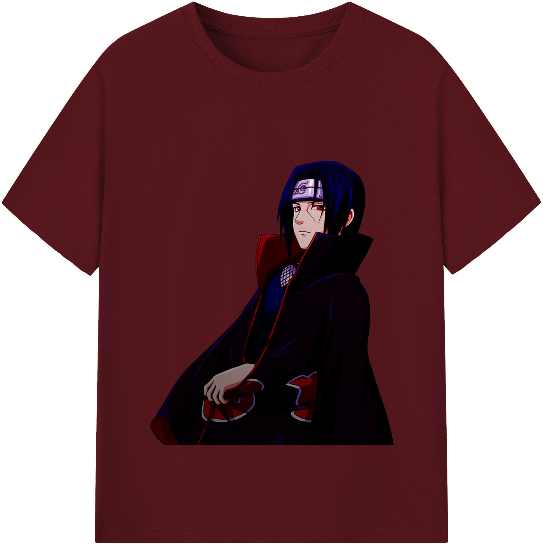 （画像用） NARUTO -ナルト- うちは イタチ Uchiha Itachi 綿100％半袖Tシャツ（フロントプリント）